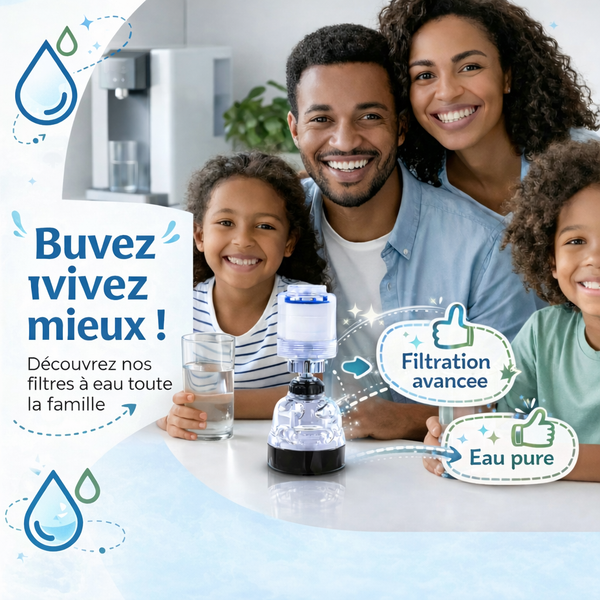 Filtre Rotatif 2-en-1 - Transformez votre eau de robinet en une eau plus saine, dès aujourd’hui